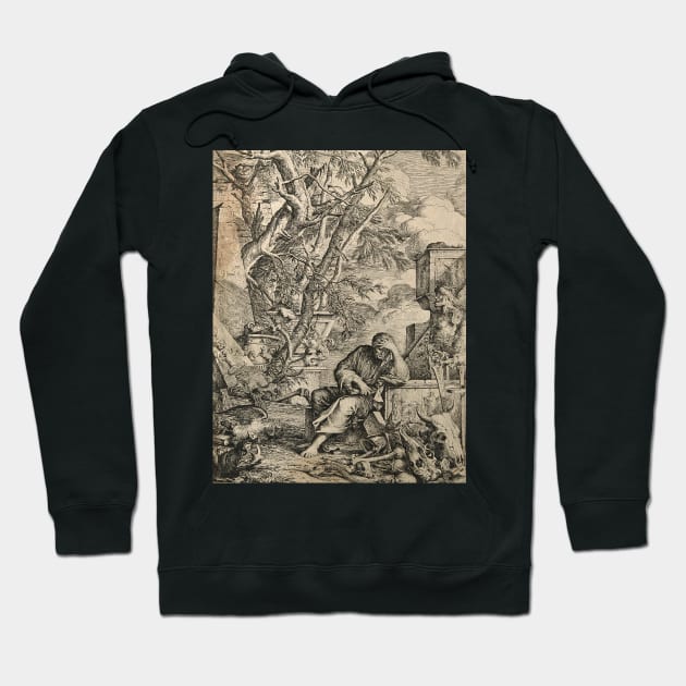 The Laughing Philosopher Democritus. Salvatore Rosa, 1615-1673 Hoodie by nickedenholm